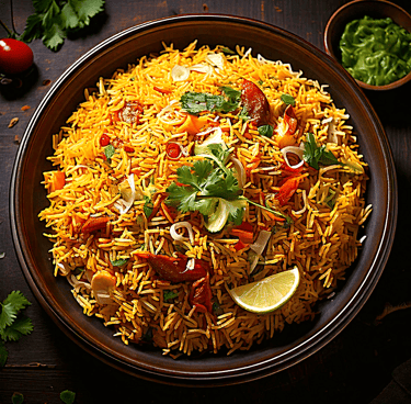 basmati rice long grain veg biryani