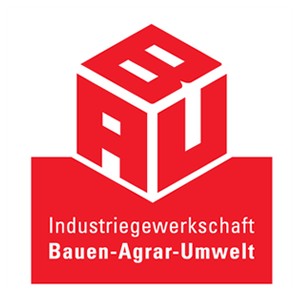 Das Bild zeigt ein Logo der Industriegewerkschaft Bauen-Agrar-Umwelt