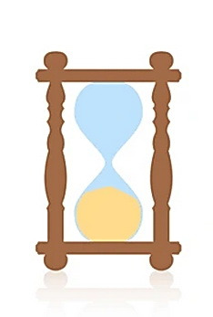 image of an hourglass empty