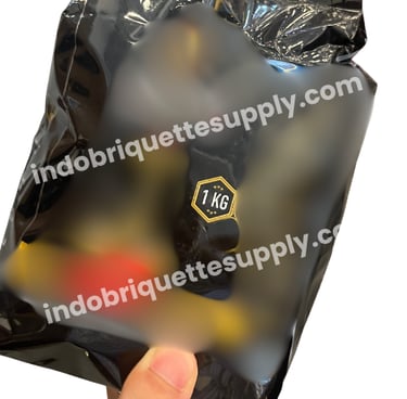 1KG Inner Plastic Packaging Full Color Coconut Charcoal