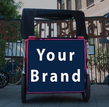 Your Logo on bike taxi