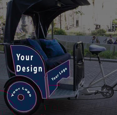 Side Sides for advertisement on bike taxi 