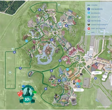 2017 runDisney Disneyland Paris 10K Course Map
