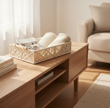 Stylish Woven Storage Basket for Cozy Homes | Affordable Organizer for Shelves