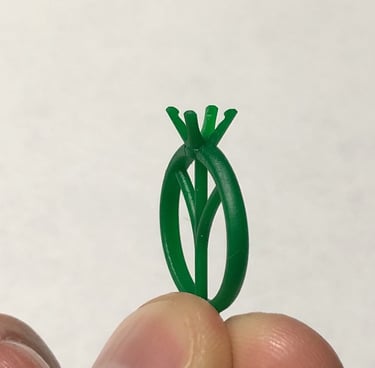 Impresión 3D Anillo de Compromiso Solitario