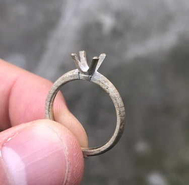 Fabricacion y Vaciado de Anillo de Compromiso Solitario