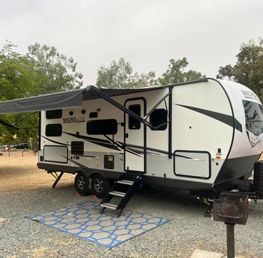 camping trailer at rancho seco recreation center