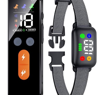 Dog Training Collar with Remote, Dog Shock Collar with Beep Safe Shock and Security Lock, Waterproof