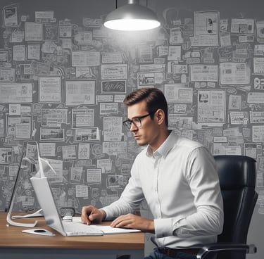 Portrait of a smiling professional woman in a modern office setting.