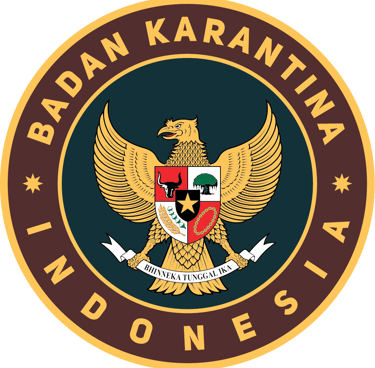 Official logo of Badan Karantina Indonesia featuring the Garuda Pancasila national emblem in a circular seal.