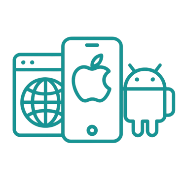 Ilustración "web, iOs y Android"