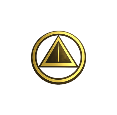 Minimal triangle symbol representing simplicity focus and eliminating unnecessary complexity