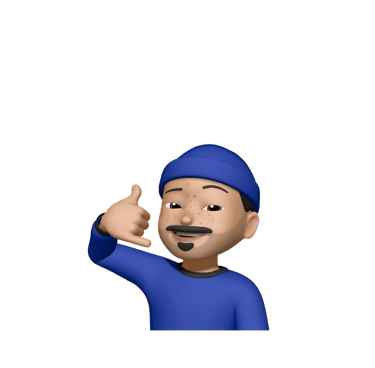 Personnage Notiia en 3D portant un bonnet bleu et faisant un geste de la main