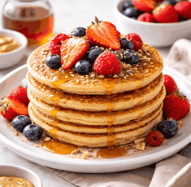 Pancakes protéinés à la farine de pois chiches