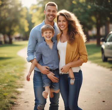 A serene portrait of a woman smiling gently, symbolizing trust and clarity.