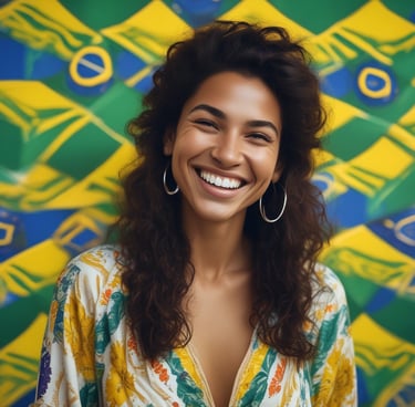 A serene portrait of a woman smiling gently, symbolizing trust and clarity.