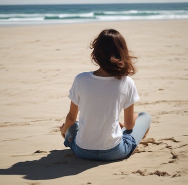 Elegant woman with a poised and self-assured expression, embodying inner strength in a dimly lit, sophisticated setting.