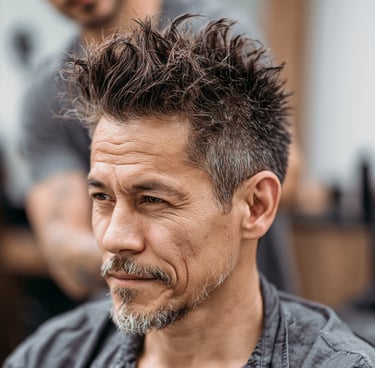 Man with dry unhealthy hair