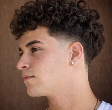 Low Taper Curly Haircut 1
