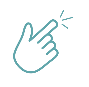 hand icon encouraging users to press play on video link