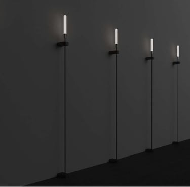 CRONEK Lanza: Lámparas de pie o pared minimalistas con luz vertical