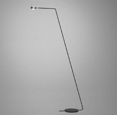 CRONEK Pirulero: Lámpara de pie de diseño esbelto con brazo ajustable y base redonda