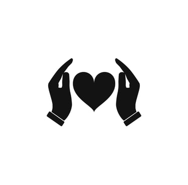 two hands and a heart - a just giving logo