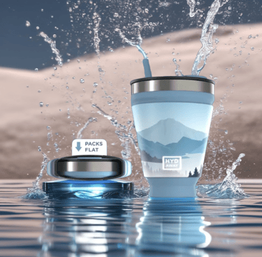 verre pliable stylé 