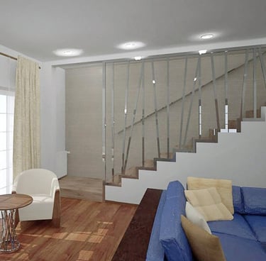 Clôture d'escalier décorative