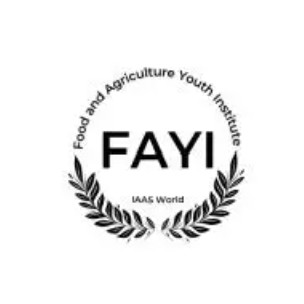 Official logo for Food and Agriculture Youth Institute FAYI by IAAS World with laurel wreath.