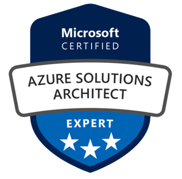 Microsoft certified Azure solution architect expert badge