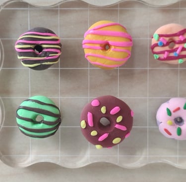 Air Dry Clay Mini Donuts