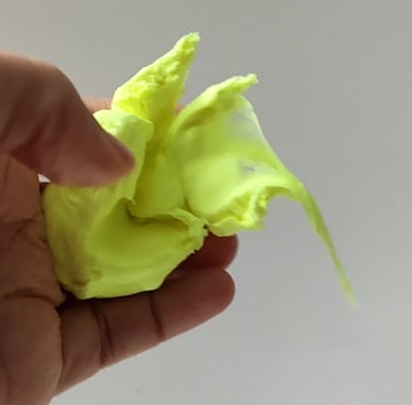 Green Air Dry Clay Kneading