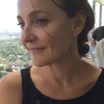 Laura de casto, Film Producer shown in closeup overlooking Hollywood after testing Stelarator