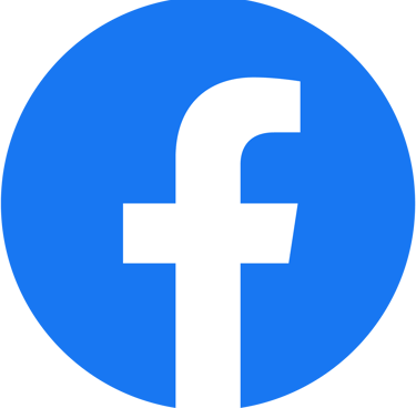 a blue and white facebook logo with the word facebook