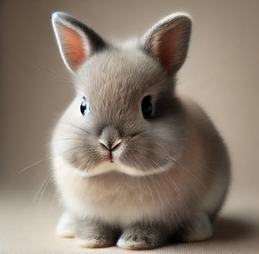 netherland dwarf rabbit sitting
