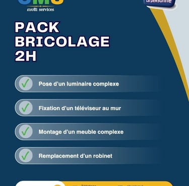 Pack bricolage 2h à Belfort – plusieurs travaux en une visite