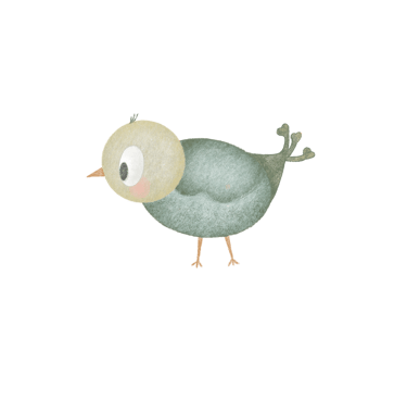 Blue Bird Illustration for Art Prints and Greeting Cards