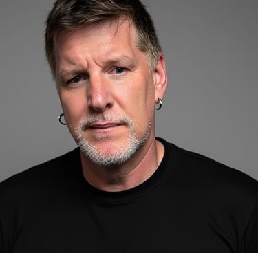 a man with a mustache and a mustache on his face