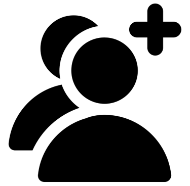 two people plus black icon
