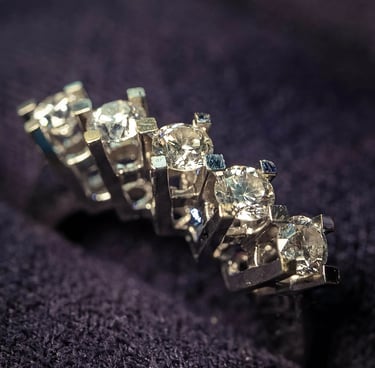 Luxury wedding ring close-up photography