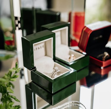Luxury wedding ring details and bridal jewelry