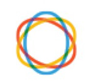 red, blue and yellow rings as icon linking to SaatchiArt