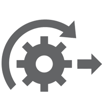 Business automation icon representing workflow efficiency and process optimization.