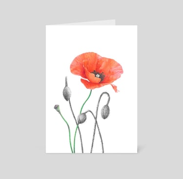 Poppies greeting card