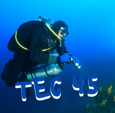 padi tec45 with sandy beach dive academy/ sandy beach dive centre