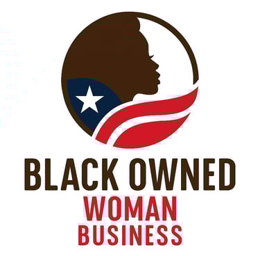 Black owned woman business badge - minority-owned career coaching services