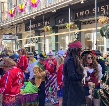 2024 Krewe of Cork - Street Party at Court of the Two Sisters on Royal Street