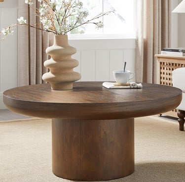 A beige natural fiber area rug in a bright, modern living room with indoor plants and sunlight.