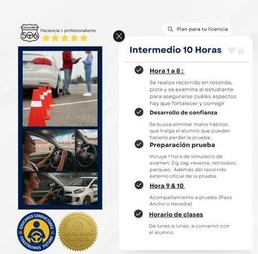 prueba de conos e instructor de manejo con alumna